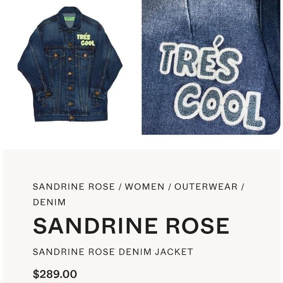 Free People x Sandine Rose Denim Jacket TRES COOL - Picture 4 of 12